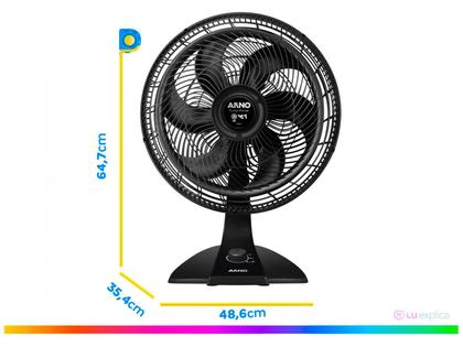 Imagem de Ventilador Arno VF42 Turbo Force 2 em 1 Mesa e Parede, 40cm, 6 Pás, Super Potente, Power Zone e Silencioso