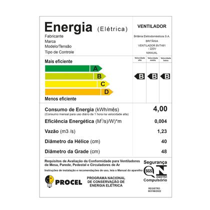 Imagem de Ventilador Britânia 2 em 1 Tecnologia Maxx Force 174W BVT491