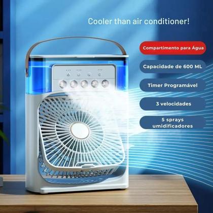 Imagem de Ventilador Climatizador 4 em 1 Portátil - Refrescância Imediata, Purificação do Ar