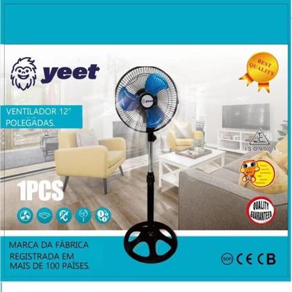 Imagem de Ventilador Coluna 220V De Chao Potente Profissional 3 Velocidades 45W Coluna Pedestal Giratorio 3 Velocidades Turbo Sile