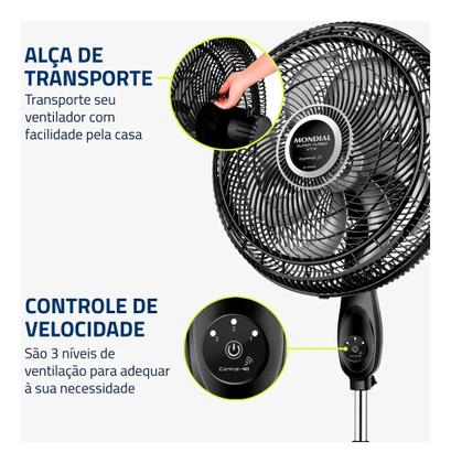 Imagem de Ventilador Coluna 40cm Super Turbo Tech, Mondial, 140W - VTX-40C-8P-CR