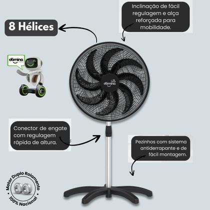 Imagem de Ventilador Coluna 60CM Diâmetro Ultra Silencioso 8 Hélices