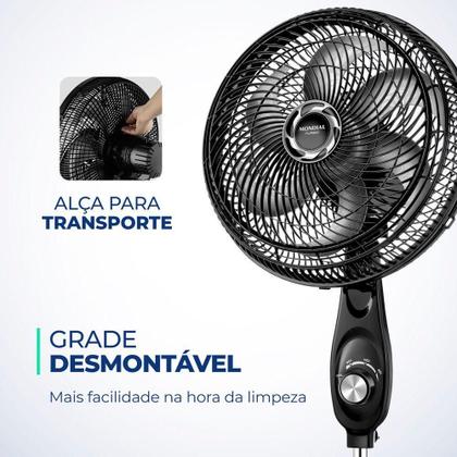 Imagem de Ventilador Coluna Mondial - Turbo 06 Pás - Vt-30c-nb Vent 30cm Vt-30c-nb 127v/60hz Turbo Coluna