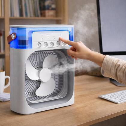 Imagem de Ventilador de Ar Portátil Umidificador TIPO C Usb