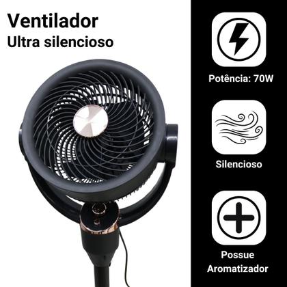 Imagem de Ventilador De Chão Silencioso Circulação Aromatizador Fx206