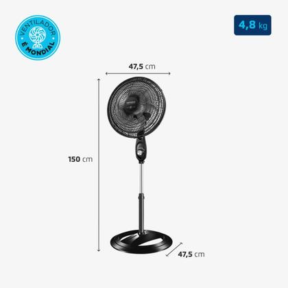Imagem de Ventilador de coluna 40 cm 6 pás Super Power - VSP-40C-NB - Mondial