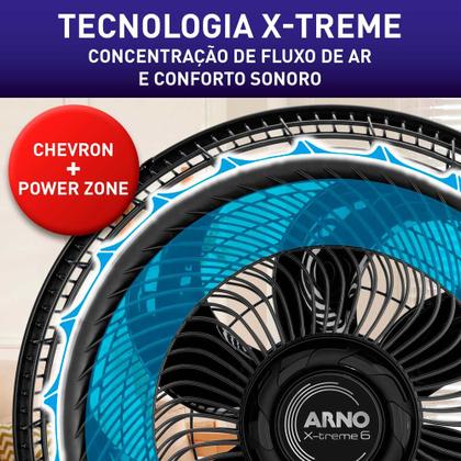 Imagem de Ventilador de Coluna 40cm Arno X-TREME 6, 6 PÁS 140W 220V VE6C
