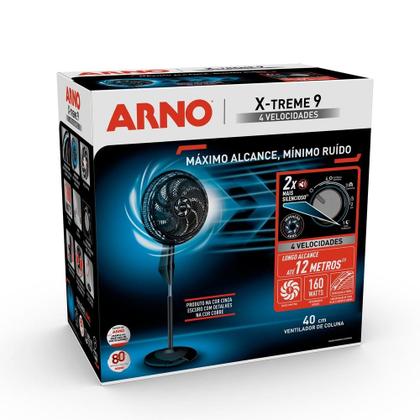Imagem de Ventilador de Coluna 40cm Arno X-TREME 9, 9 PÁS, 160W, 4 velocidades VE98