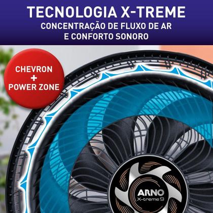 Imagem de Ventilador de Coluna 40cm Arno X-TREME 9, 9 PÁS, 160W, 4 velocidades VE98