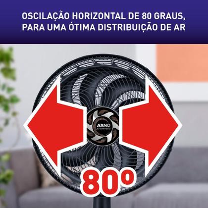 Imagem de Ventilador de Coluna 40cm Arno X-TREME 9, 9 PÁS, 160W, 4 velocidades VE98