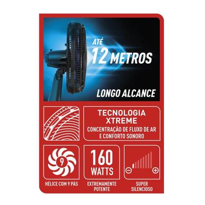 Imagem de Ventilador de Coluna 40cm Arno X-TREME 9, 9 PÁS, 160W VE9C