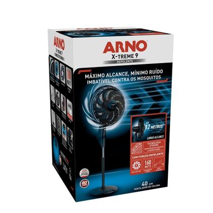 Imagem de Ventilador de Coluna 40cm Arno XTREME 9, 9 PÁS 160W Repelente Líquido VE9R