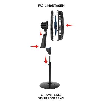 Imagem de Ventilador de Coluna Arno Xtreme Force Breeze 50cm Preto VB52 - 127V