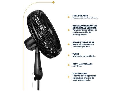 Imagem de Ventilador de Coluna Britânia BVT450 40cm 6 Pás 3 Velocidades Preto