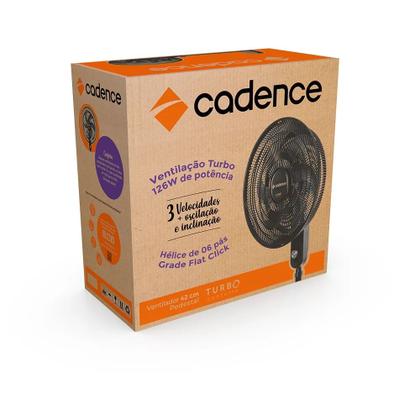 Imagem de Ventilador de Coluna Cadence VTR870 3 Veloc. Turbo Conforto 50cm 126W - Preto