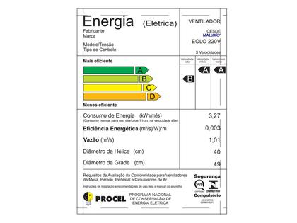 Imagem de Ventilador de Coluna Mallory Éolo 40cm Preto e Grafite - 220V