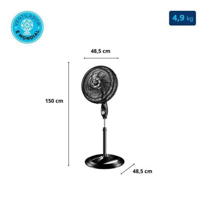 Imagem de Ventilador de Coluna Mondial NVT-40C-8P-B Turbo 40CM 8 Pás Preto 127V 3799-01