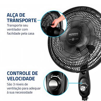 Imagem de Ventilador De Coluna Mondial Vsp-40c-nb Super Power 40cm