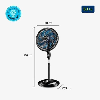 Imagem de Ventilador De Coluna Super Turbo Mondial Vtx-40c-crystal 8p