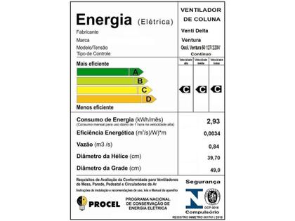 Imagem de Ventilador de Coluna Venti-Delta Ventura 785412 - 50cm