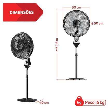 Imagem de Ventilador De Coluna Wap Flow Turbo 8 Pás 50cm 127V