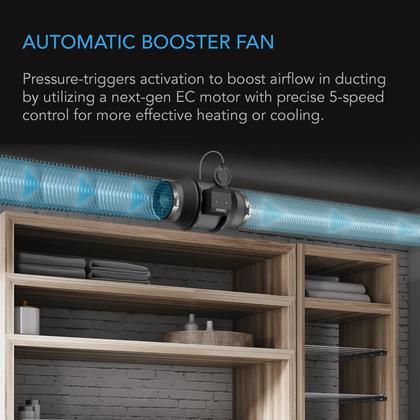 Imagem de Ventilador de duto AC Infinity Automatic de 4 polegadas com pressostato