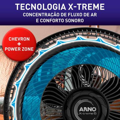 Imagem de Ventilador de Mesa 2 em 1 40cm Arno X-TREME 6, 6 PÁS 140W 220V VE60