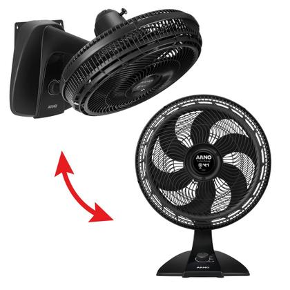 Imagem de Ventilador de mesa 2 em 1 Arno 40cm VF42 Turbo Force Preto 127v