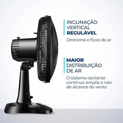 Imagem de Ventilador De Mesa 30cm Super Power Mondial Preto 60w 6 Pás