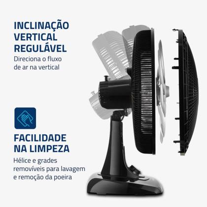 Imagem de Ventilador de mesa 40 cm 6 pás com 3 velocidades Super Power - VSP-40-B Mondial (110V)