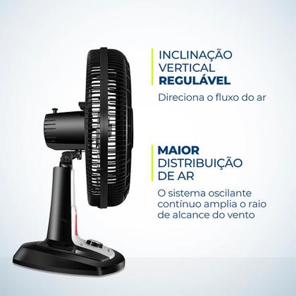Imagem de Ventilador de Mesa 40cm Mondial VTX-40-8P-RL Turbo 8 Pas Repelente Liquido