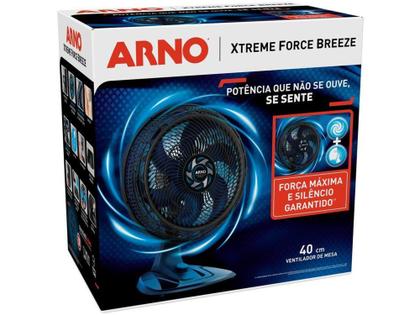 Imagem de Ventilador de Mesa Arno Xtreme Force Breeze VB40 - 40cm 6 Pás 3 Velocidades Preto e Azul