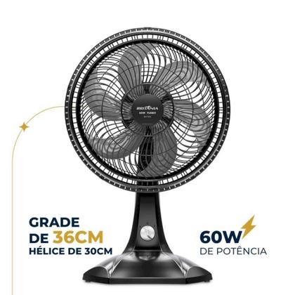 Imagem de Ventilador De Mesa Britânia BVT301 60W Maxx Force Preto 220V