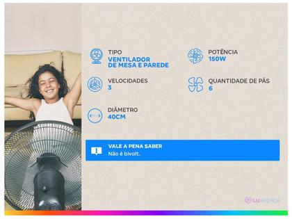 Imagem de Ventilador de Mesa Britânia BVT400 40cm