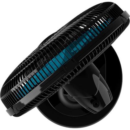 Imagem de Ventilador de Mesa Cadence Refresh Turbo Pro 6 Pás Preto e Azul VTR420 127V