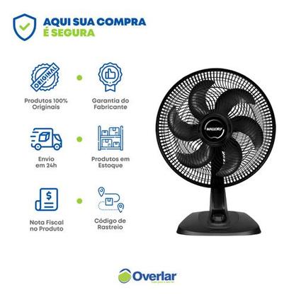 Imagem de Ventilador De Mesa E Parede Turbo 40cm 6 Pás Silencioso Potente 127v Mallory