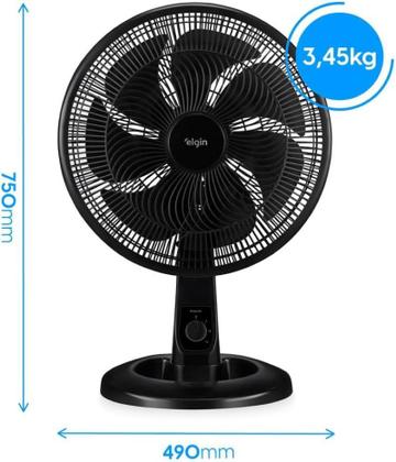 Imagem de Ventilador De Mesa Elgin Breeze Air Preto 40cm 7 Pás 220v