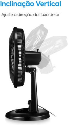 Imagem de Ventilador De Mesa Elgin Breeze Air Preto 40cm 7 Pás 220v