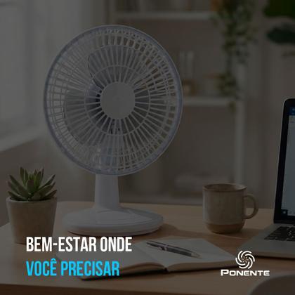 Imagem de Ventilador de Mesa Mini 20 cm Turbo Potente 3 Pás com Inclinação Vertical 25W
