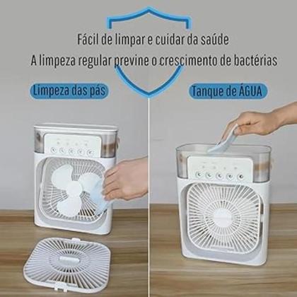 Imagem de Ventilador de Mesa Mini Ar Condicionado Umidificador