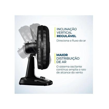 Imagem de Ventilador de Mesa Mondial Preto VTX-50-8P  127 Volts