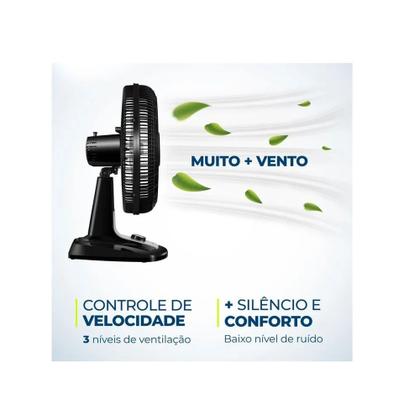 Imagem de Ventilador de Mesa Mondial Preto VTX-50-8P  127 Volts