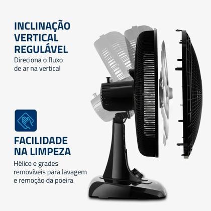 Imagem de Ventilador De Mesa Mondial Super Power 6 Pás 3 Velocidades 40cm Preto VSP-40-B 220V