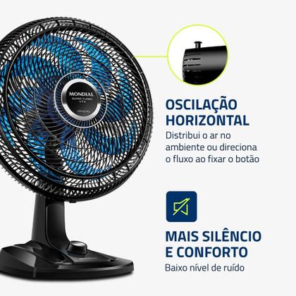 Imagem de Ventilador de Mesa Mondial Super Turbo 8 Pás 40cm 140W 220V Preto - VTX-40-CRYSTAL