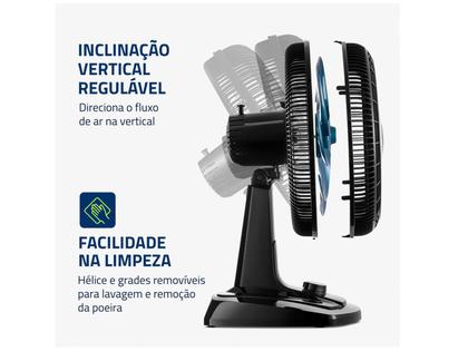 Imagem de Ventilador de Mesa Mondial Super Turbo VTX-40 Chrome 40cm 8 Pás 3 Velocidades