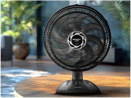Imagem de Ventilador de Mesa Mondial Turbo NVT-40-8P-B 40cm 8 Pás 3 Velocidades Preto e Prata