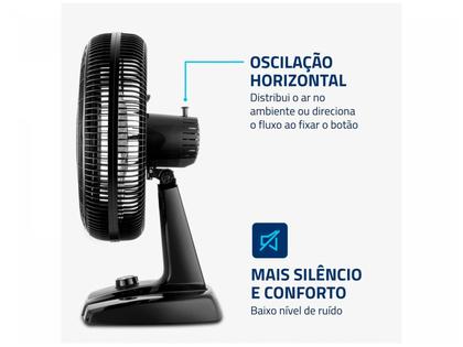 Imagem de Ventilador de Mesa Mondial Turbo NVT-40-8P-B 40cm 8 Pás 3 Velocidades Preto e Prata