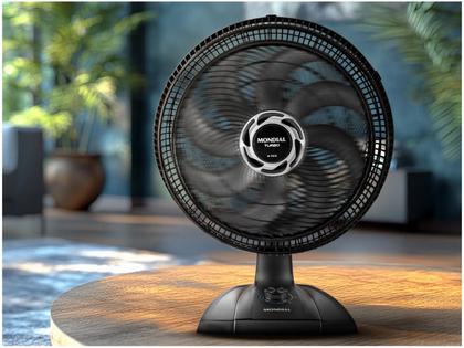 Imagem de Ventilador de Mesa Mondial Turbo NVT-40-8P-B 40cm 8 Pás 3 Velocidades Preto e Prata