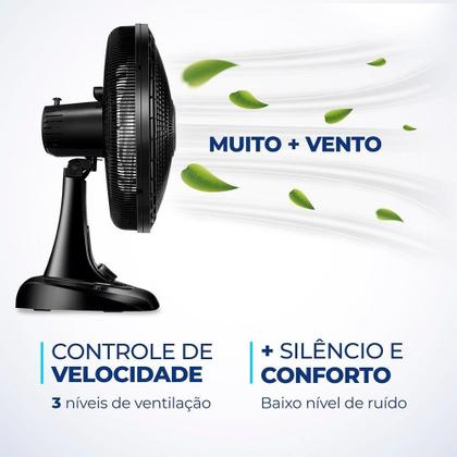 Imagem de Ventilador de Mesa Mondial VSP-40-B 40cm, 6 Pás, 140W, Preto