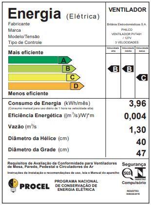Imagem de Ventilador de mesa Philco 40cm PVT491 Preto 127v
